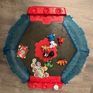 Bakuhan Battle Arena Playset with Red and Blue Accents